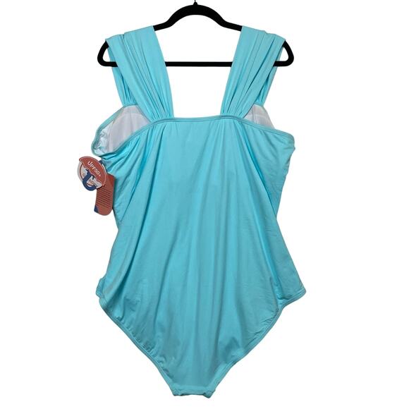 As Rose Rich Light Blue One Piece Swimsuit UPF 50+ New Size XXXL - Picture 3 of 6